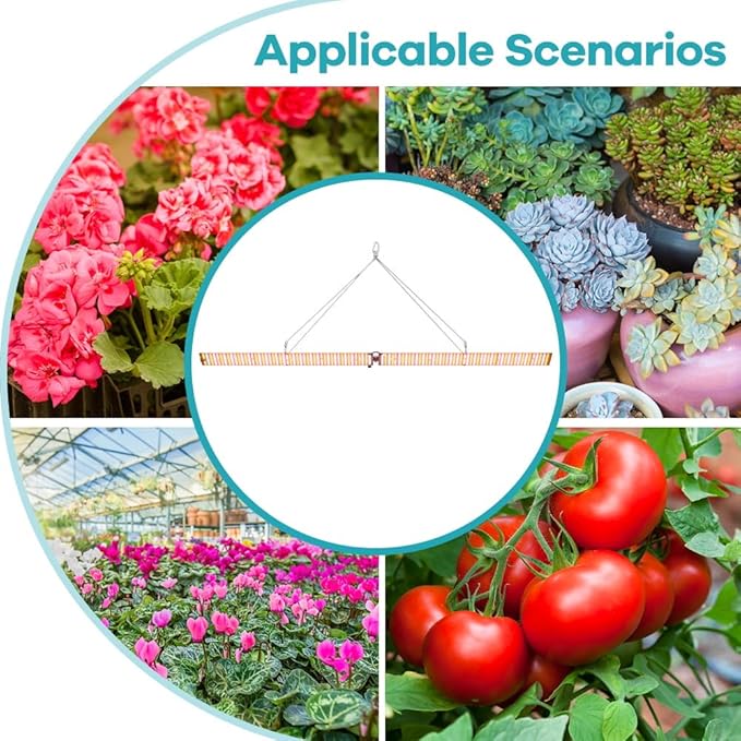 2PCS 400W LED Growing Full Spectrum Lamps for Indoor Vegetation Full Spectrum Supply Energy-Saving Plant Lights for Indoor Growing Phases Sprout Boosting Seedling Raising Flower Forming Fruit Maturing