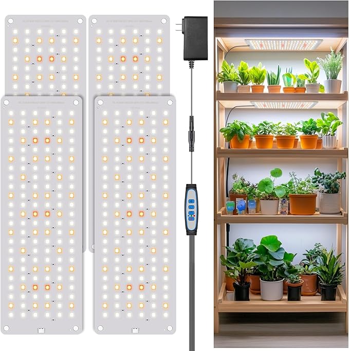 Grow Lights for Seed Starting 552 LED Full Spectrum Plant Light Panel for Growing Indoor Plants Slim Grow Lamp with UL Adapter 6/12/16H Timer 3 Light Modes 5 Dimmable