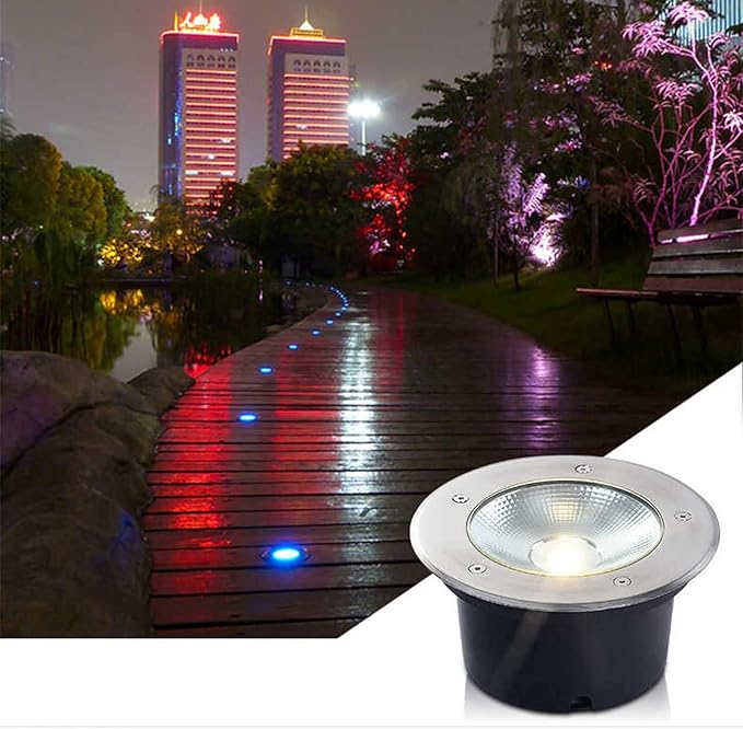 Outdoor Underground Lamp Low Voltage AC 12/24 COB Spotlight Stainless Steel Embedded IP68 Waterproof Landscape Lights for Pool Patio Fountain
