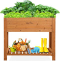Raised Garden Bed Wood Planter Box Outdoor Wooden Elevated Planters Raised Beds with Legs for Vegetable Flower Herb 39.37x15.75x33H Standing Gardening Box with Liner for Backyard Patio Deck