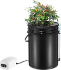 DWC Hydroponics Grow System Deep Water Culture with Top Drip 1 Bucket 5Gal