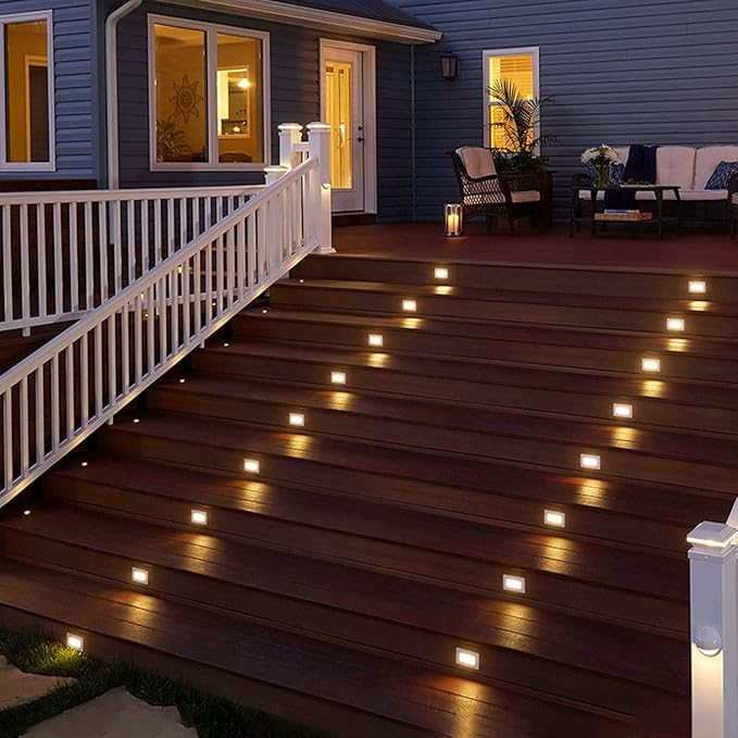 Outside Ground Lights Garden Buried Light LED Underground Recessed Landscape Lights AC85-265V IP65 Waterproof Anti-Rust Square Floor Spotlights for Outdoor Patio Driveway Deck Step Pathway