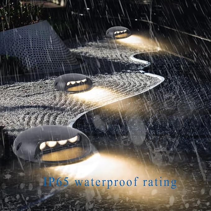 LED Underground Light Outdoor Buried Lights IP65 Waterproof 1 Side Lighting Surface Mounted Deck Lights Low Voltage AC/DC12-24V for Garden Path Wall Stair Yard Landscape Spotlight
