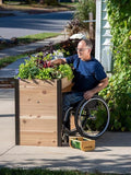Gardener's Supply Company Wheelchair Accessible Garden Bed | Outdoor Elevated Cedar Planter Bed with Rust-Proof Aluminum Corners