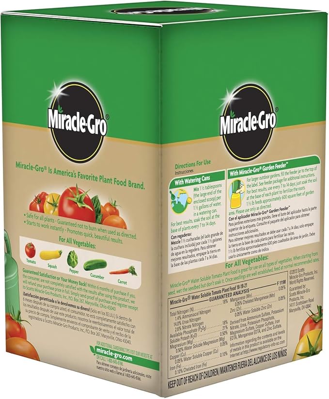 Miracle-GRO 2000422 Plant Food 1.5-Pound (Tomato Fertilizer) 1.5 lb (Pack of 2)