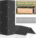8 Pack Raised Beds Corner Brackets | Raised Garden Bed Brackets with Screws | Suits for Wood Fits 20-24 Bed | 11 x 3 x 3 for Vegetable Planter Garden