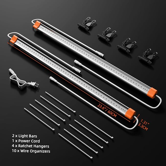 Spider Farmer SUPP-R30 Red LED Grow Light Bars 23.6 Long 660nm Deep Red Supplemental Light for Indoor Grow Tents
