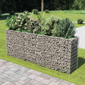 Extra-Large 106.3 Galvanized Steel Gabion Raised Bed Planter Box for Garden Patio Privacy Screen or Outdoor Dog Fence Border 39.4 H 3086.5 lb Load Silver