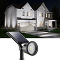 Solar Powered Sunset Spotlight Outdoor Waterproof Spot LED Accent Landscape Uplight for Outside Trees House Flag Sculptures Lawn Wall Yard and Garden Independently Adjustable Light &amp Panel