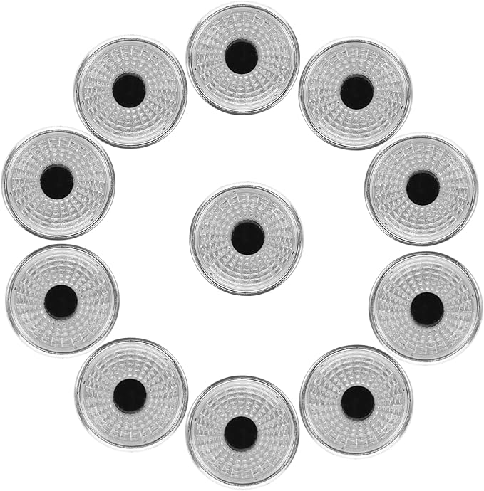 STOBOK 100pcs Decorative Small Spotlight Light Cover for Garden Statues Plastic Lampshade for Animal Dolls Eyes Easy Installation Outdoor Figurine Lighting Black