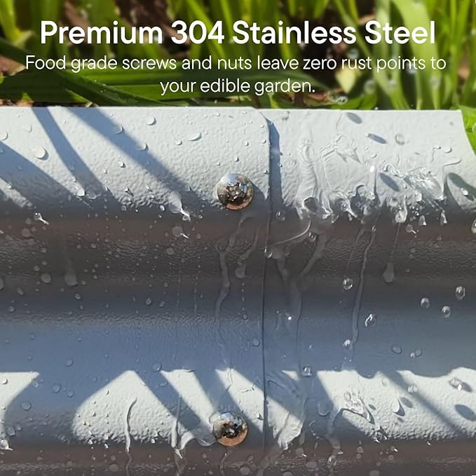 4-Pack Galvanized Raised Garden Bed 8x4x1 | 10x2x1 ft 12 Tall Metal Planter Box for Outdoor Plants Modular Raised Flower Bed Rust Resistant Coating Long Planter for Vegetable-Brooklyn Grey