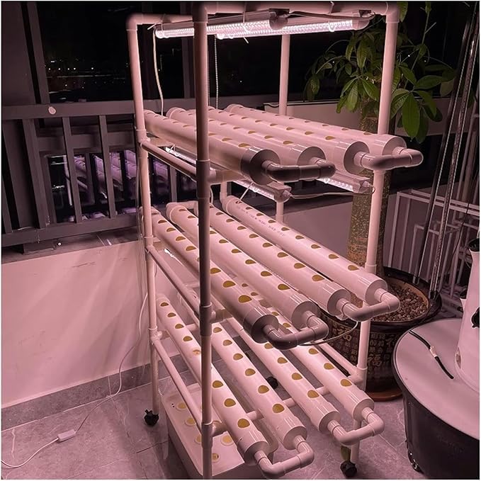 XENITE Hydroponics Growing System Vertical Hydroponics Growing System with Led Grow Lights for Family Farm Vegetables Planting Lecture Planter Indoor Garden