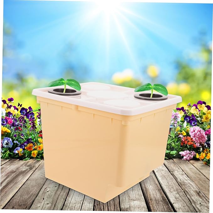 balacoo Plastic Planting Bucket Soilless Cultivation Barrel for Hydroponics System Easy to Assemble Plant Bucket