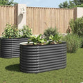 63 x 31.5 x 31.9 in Large Galvanized Steel Raised Garden Bed Rectangular Grey Planter Box Outdoor for Vegetables Flowers on Balcony Patio Yard