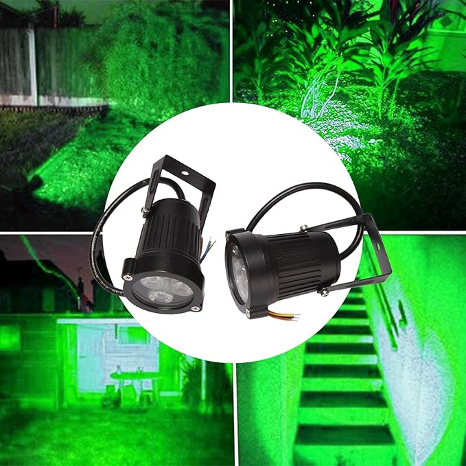 4Pcs LED Garden Lights 3W 220V Outdoor Spotlight with Spike IP65 Garden Landscape Decorative Lamp Green