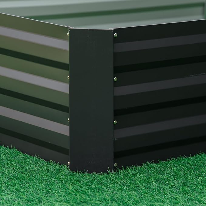 Galvanized Raised Garden Bed 7.9' X 3' Metal Planter Box for Vegetables Herbs &amp Flowers