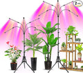 Wolezek Grow Lights for Indoor Plants 2 Pack Full Spectrum Plant Light with Adjustable Stand 5-Head LED Grow Light with Auto 6/12/16H Timer 5 Brightness Levels Ideal for Large &amp Tall Plants