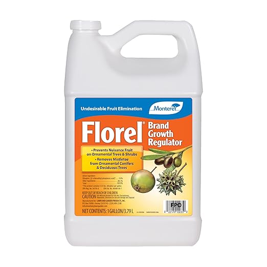 Monterey - Florel Plant Growth Regulator - Fruit Tree Spray - Florel Fruit Eliminator Spray for Trees - Apply Using Sprayer - 1 Gallon