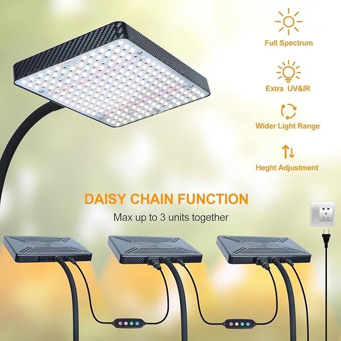 2026 Grow Light on Stand for Indoor Tall Plants Bonsai Tree Bright Natural Sunlight Full Spectrum 4/8/12/16/20H Timer 25 Watt Power Draw NO Need Adapter 24-64 Height Adjustable