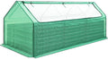 Quictent Raised Garden Bed Galvanized Raised Beds for Gardening Vegetables with Cover 8x4x2 ft Metal Planter Box Outdoor Use Green