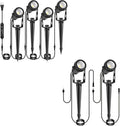 Outdoor Landscape Lights 4 Pack+2 Pack Extendable Landscape Lights