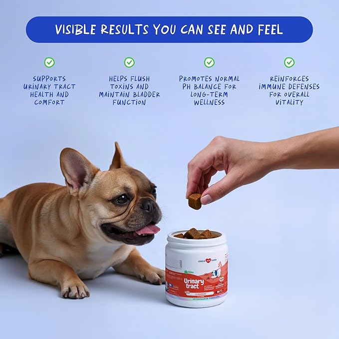 Cranberry for Dogs - 90 Soft Chews - Urinary Tract Support Bladder Health Dog UTI Bladder Stones Incontinence Support (Soft Chews)
