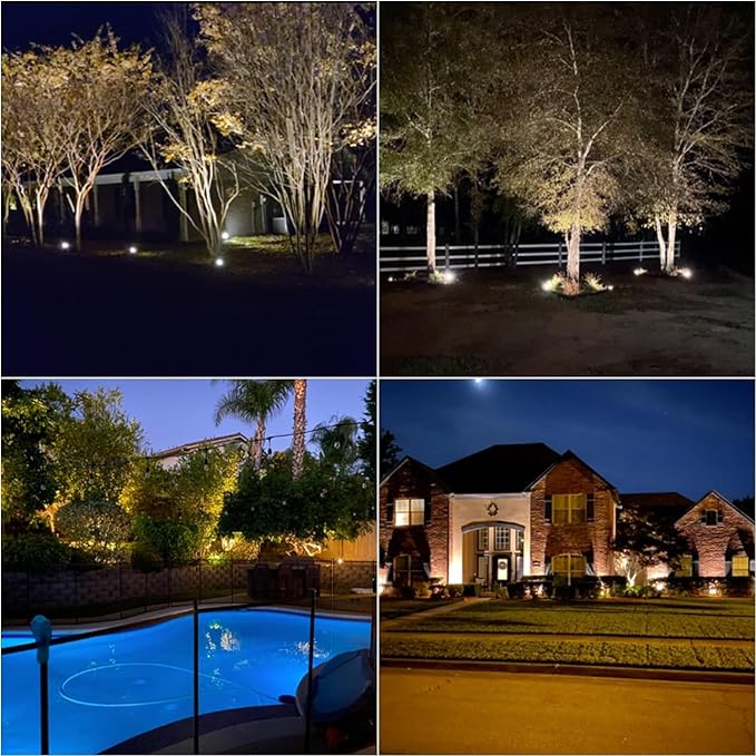 VENUS MANUFACTURING 16 Pack Low Voltage Spotlight &amp Floodlight 12V Weatherproof Outdoor Landscape Flood Light Kits 20W Spotlights 3000K Warm White Garden Trees Spot Light with Spike