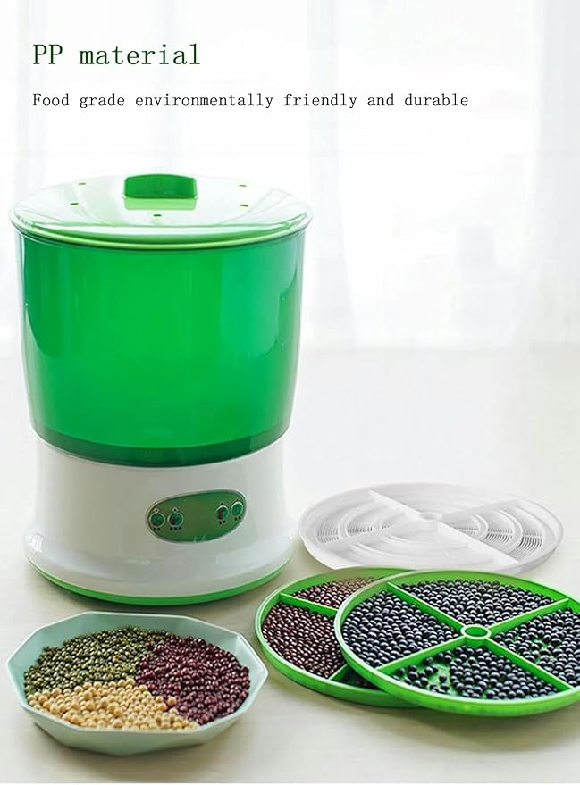 2PCS Bean Sprouts Machine Multi-Function Four-Season Intelligent Control Seed Germination kit U.S. regulations-1