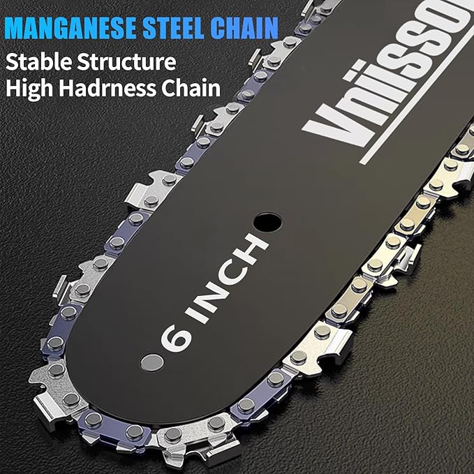 Chainsaw 6 Inch Mini Electric Chain Saw Cordless Battery PoweredHand Held Saw Pruning Shears Chain for Tree BranchesCourtyardHousehold and Garden Gifts for Men Dad Husband Women