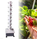 15 -Story Hydroponic Tower and 45 Holes Aquaponic Cultivation Airplane Crop Kit for Herbal Tower Fruits and Vegetables with Moisturizing Pump Adapt