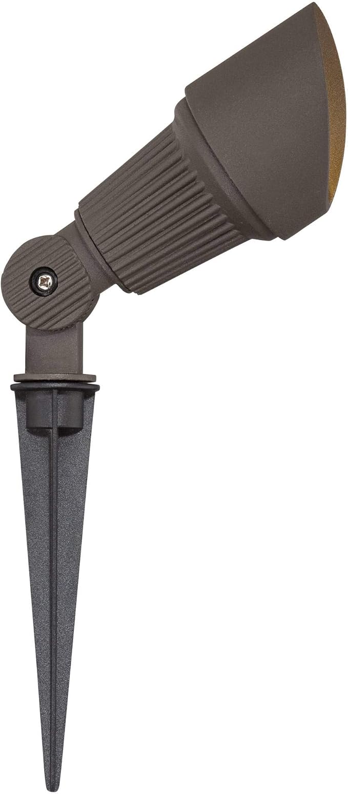 John Timberland Hooded 7 1/2 High Traditional Outdoor Landscape Spotlight Porch House Exterior Outside LED Bulb Weatherproof Brown Bronze Finish Aluminum Front Door Patio Garage Home Deck