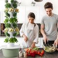Vertical Hydroponic TowerSmart Hydroponic Growing Syst-emSoilless Cultivation Vertical Hydroponic Garden Towerwith Pump and Movable Water Tankfor Indoor Herbs Fruits and Vegetables9Layers
