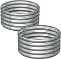 2PCS 2x2x1FT Galvanized Raised Garden Bed KitVegetable Boxes-Round Metal Flower BoxLarge Planter Raised Beds Outdoor Garden for PlantingFruitHerb-Silver