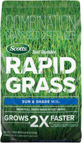 Scotts Turf Builder Rapid Grass Sun and Shade Mix Combination Grass Seed and Fertilizer Grows Green Grass in Just Weeks 5.6 lbs.