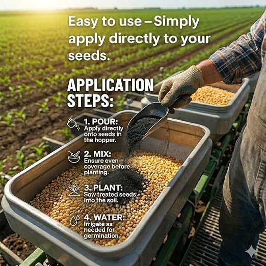 Mycorrhizal Fungi + Beneficial Microbial Blend – Seed Inoculant (10 lb) for Corn Cotton Soybeans Guar Cover Crops Peas Home Gardens &amp Flowers – OMRI® Listed