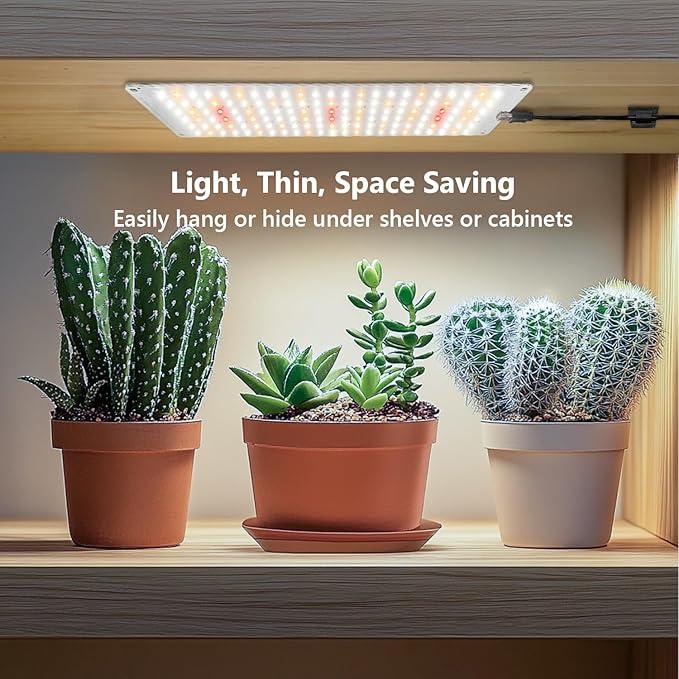 Grow Lights for Seed Starting 552 LED Full Spectrum Plant Light Panel for Growing Indoor Plants Slim Grow Lamp with UL Adapter 6/12/16H Timer 3 Light Modes 5 Dimmable