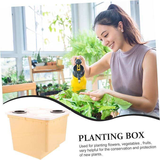 balacoo Plastic Planting Bucket Soilless Cultivation Barrel for Hydroponics System Easy to Assemble Plant Bucket