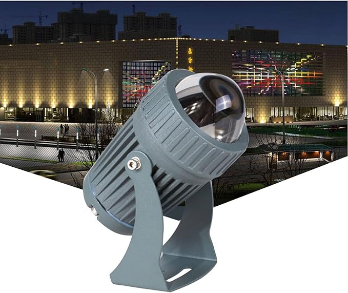 Outdoor Wall Washer Lights - 10W Rotation Spot Lights IP65 Waterproof Narrow Beam Spotlight Long Range LED Flood Lights Outdoor Architectural Landscape Lighting(White12V)
