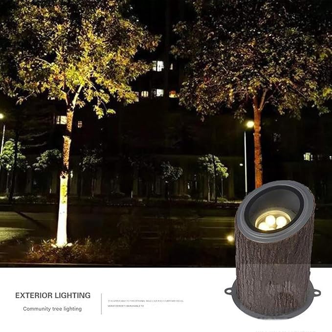 Garden Simulated Tree Lawn Light Outdoor Waterproof Adjustable Angle Projector Lighting Underground LED Flood Lights LED Tree Spotlights(White6w(AC220V))
