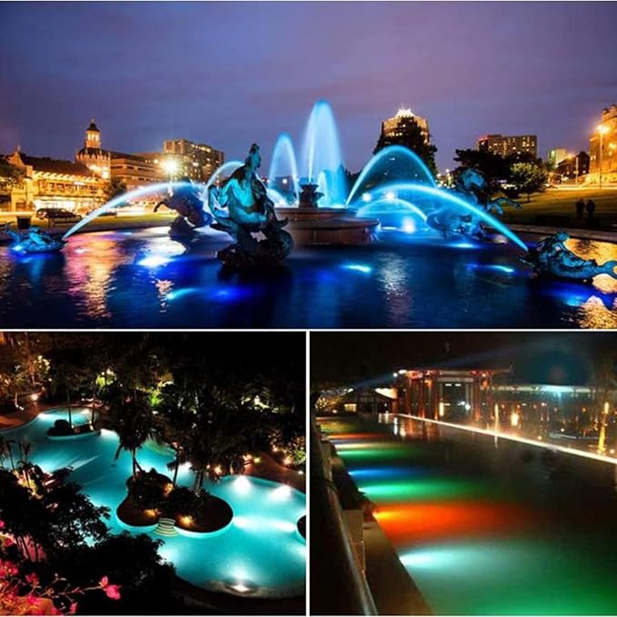 24V LED Underwater Pool Light - IP68 Waterproof Stainless Steel Spotlight for Fountain &amp Landscape Decor