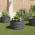 Steel Planter Raised Bed Metal Flower Box Planter Raised Beds Outdoor Garden for Planting Fruit 31.5x31.5x17.3 Gray -741