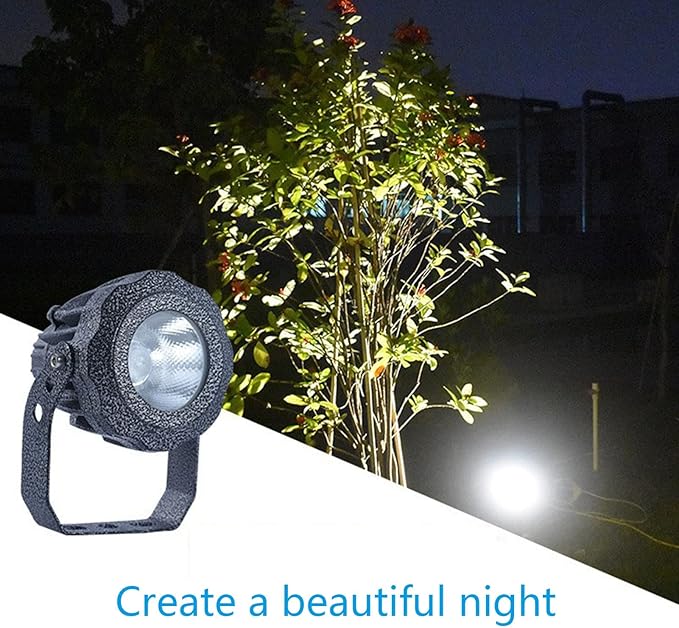 Garden Spotlight COB Flood Light Outdoor IP65 Waterproof LED Tree Lights 180°rotatable Landscape Lights for Advertising Signboards Hotel Villa Lawn Patio Decorative Lamp