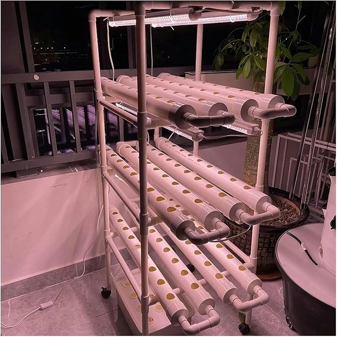 AMNOOL Hydroponics Growing System Vertical Hydroponics Growing System with Led Grow Lights for Family Farm Vegetables Planting Lecture Planter Hydroponic Tower**1