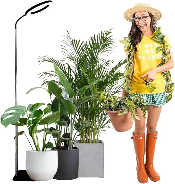 LED Grow Light for Indoor Plants Full Spectrum led Grow Light55 inches Adjustable HeightGrowing Lamp with TimerDimmable Brightness Ideal for Tall Plants