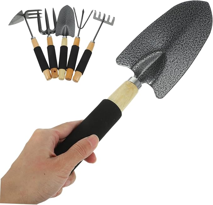 balacoo 1set Ergonomic Gardening Tool Kit Hand Shovel and Rake for Bonsai Potted Plants and Vegetables Portable Garden Tools for Easy Digging and Weeding