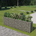 Gabion Raised Bed Raised Flower Bed Patio planters Standing Planter Garden beds Outdoor Suitable for Nursery Orchard Arboretum Courtyard Galvanized Steel 141.7x19.7x39.4