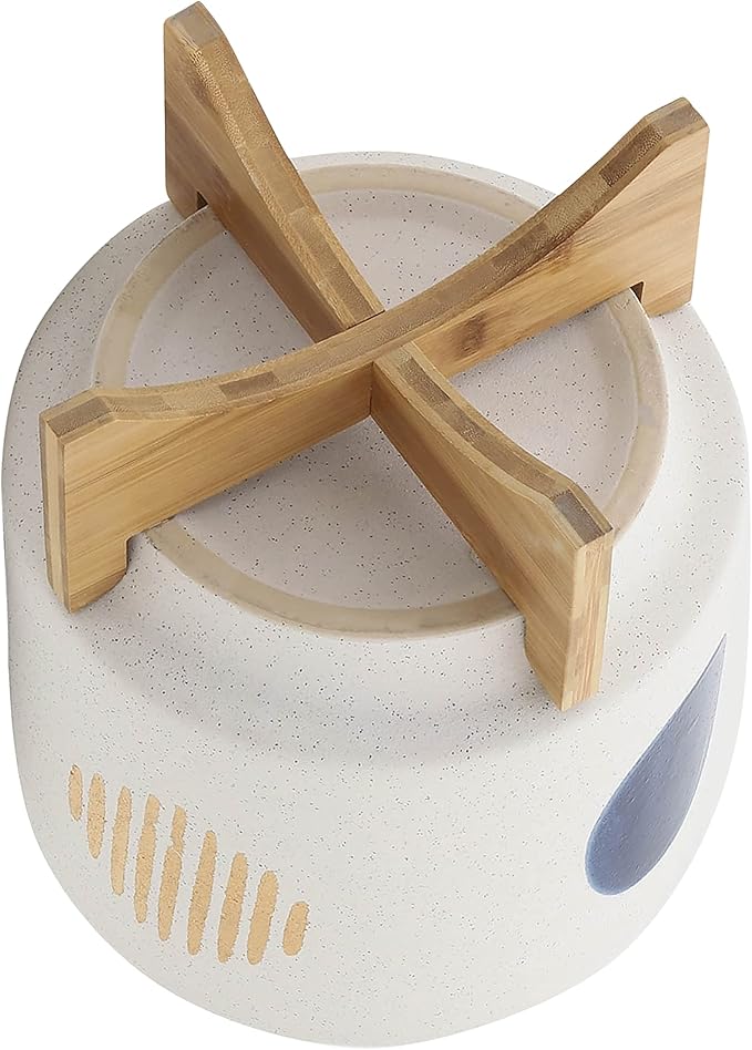 10 Funky Planter W Stand White