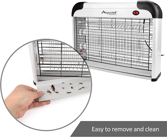 Aspectek 20W Electric Indoor Bug Zapper Mosquito Moth Wasp Insect Killer Fly Zapper Bug Lamp Light for Home Restaurant Office Use with Protection Mesh Film. Efficient &amp Effective