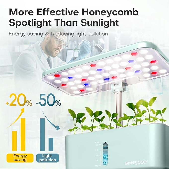 Ahopegarden Indoor Garden Hydroponics Growing System with Hydroponic Pods Kit