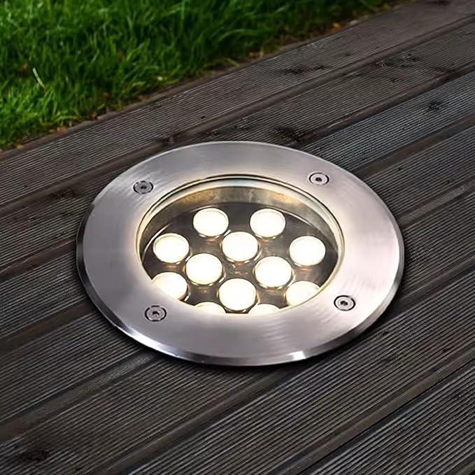 LED Underground Light Outdoor Ground Light AC85-110V IP66 Waterproof Embedded Buried Lights for Garden Yard Driveway Deck Pathway Landscape Spotlight